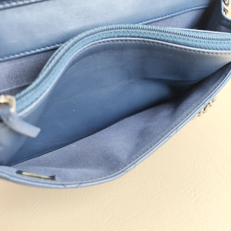 Chanel Crossbody Bag Classic Flap WOC CF WOCWOC Bag Navy Lambskin One Size 19.2 × 3.5 × 12.3 cm 23 — detail view 10 of 14