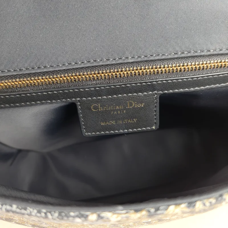 DIOR Crossbody Bag Magica Messenger Messenger Bag Black Canvas · Calfskin Small 21 × 8 × 17 cm — detail view 9 of 11