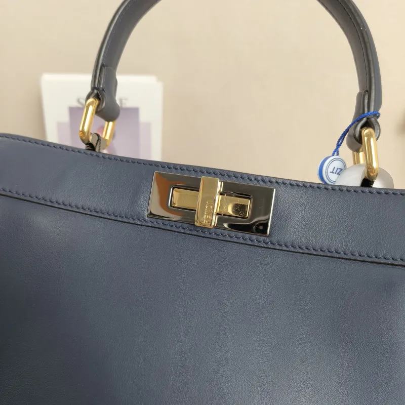 FENDI Top Handle Bag Peekaboo IS ee U Petite Calfskin Medium33.5 × 13 × 25.5 cm — cover view 4 of 13