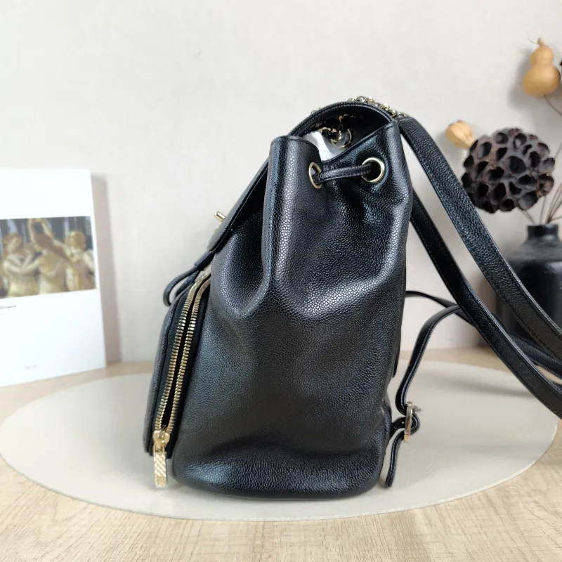 Chanel Backpackaffinity Backpack Black Calfskin Medium24 × 14 × 25 cm — detail view 6 of 14