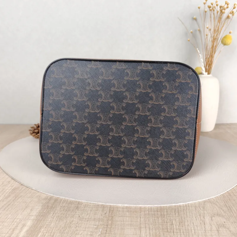 CELINE Crossbody Bag Triomphe Bucket Bag Monogram PVC Medium24 × 18 × 27 cm — cover view 2 of 5