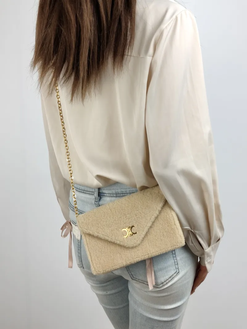 CELINE Crossbody Bag Crossbody Bag Wool One Size 20 × 5 × 13 cm — on-model view 1 of 2