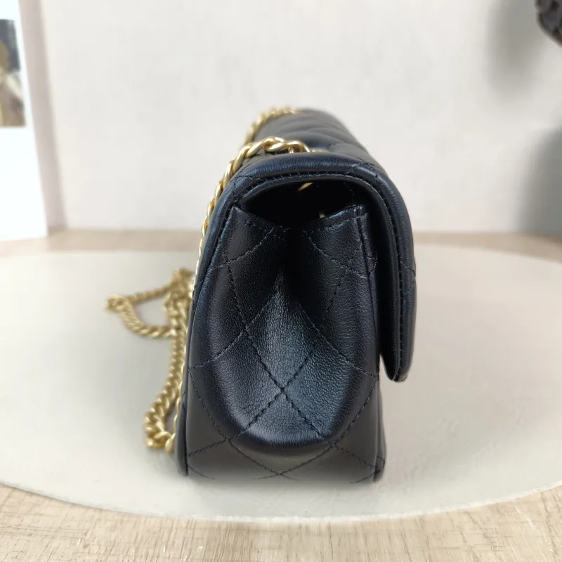 Chanel Crossbody Bag Classic Flap Large Mini CF Mini Black Lambskin mini 20 × 6 × 12 cm — detail view 8 of 11
