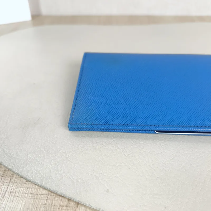 PRADA Wallet Wallet Blue Calfskin 19 × 2.5 × 9 cm — detail view 1 of 9