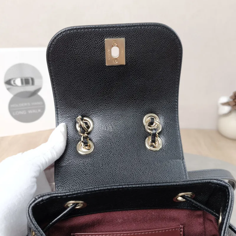 Chanel Backpackaffinity Backpack Black Calfskin Small20 × 14 × 22 cm — detail view 10 of 14