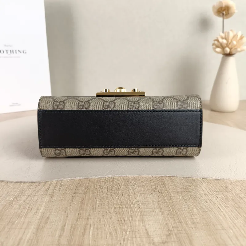 GUCCI Crossbody Bag Padlock Monogram PVC Small 20.5 × 7.5 × 13 cm — cover view 3 of 5