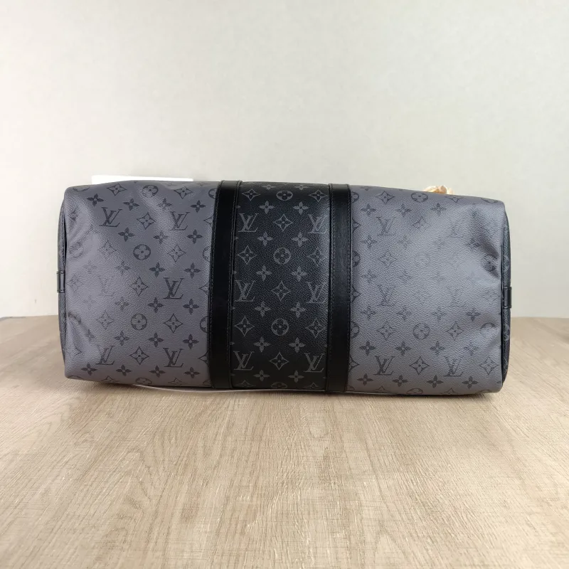 Louis Vuitton Crossbody Bag Keepall 50 Shoulder Strap Edition Black · Grey PVC One Size50 × 23 × 29 cm — cover view 3 of 4