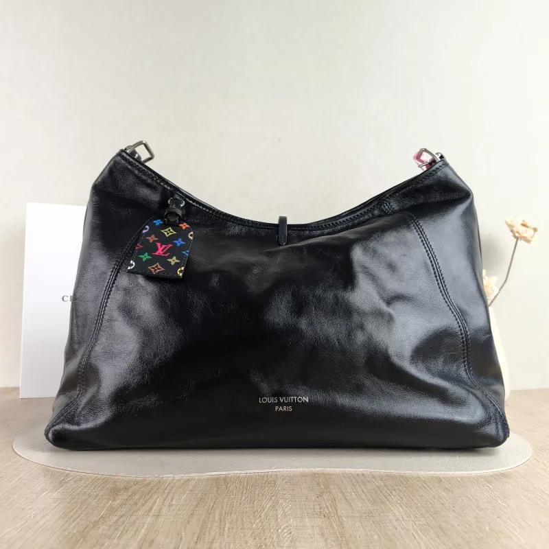 Louis Vuitton Crossbody Bag Carryall Vibe Black · Multicolore SL ambskin Medium 39 × 15 × 30 cm
