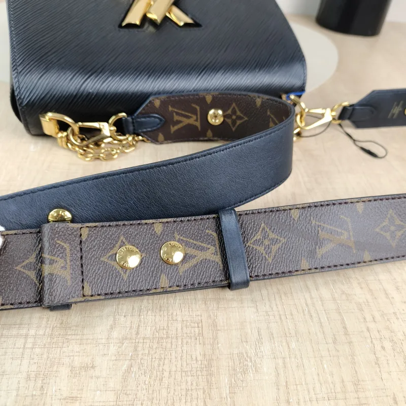 Louis Vuitton Crossbody Bag Twist Black Epi Embossed Calfskin Medium 23 × 9.5 × 17 cm — detail view 11 of 13