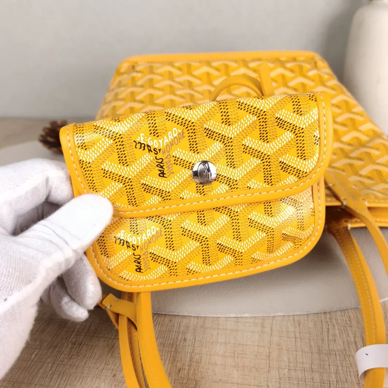 GOYARD Top Handle Bag ANJOU Shopping Tote Yellow PV Cmini19.5 × 9 × 19.5 cm — detail view 7 of 11