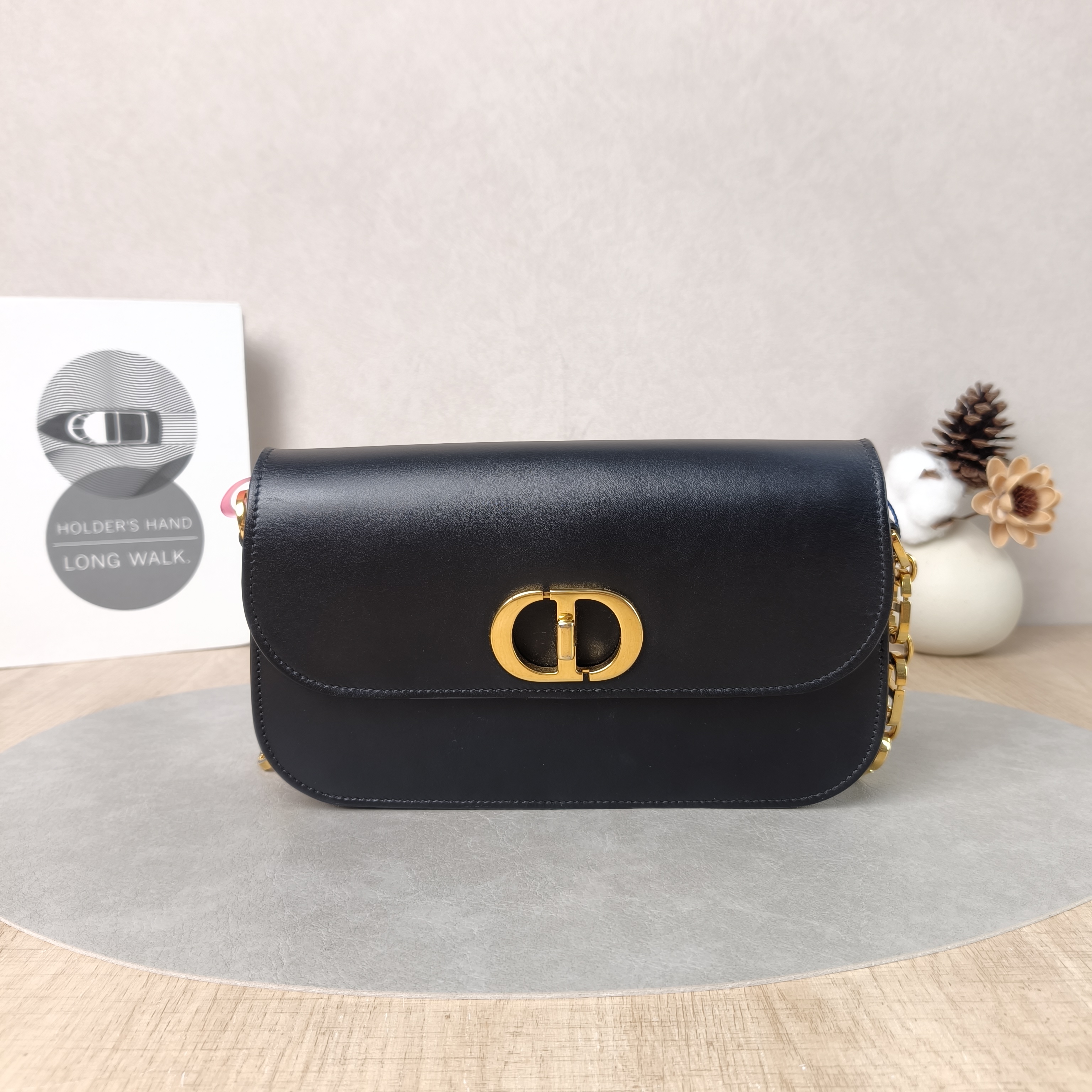 DIOR Crossbody Bag30Montaigne 30 Avenue Black Calfskin Small23 × 6.5 × 13 cm