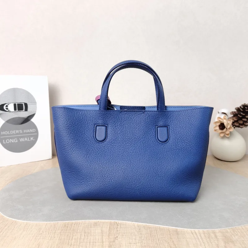 DIOR Top Handle Bag Tote Bag Top Handle Bag Navy Calfskin One Size 21 × 12 × 16 cm — cover view 4 of 5