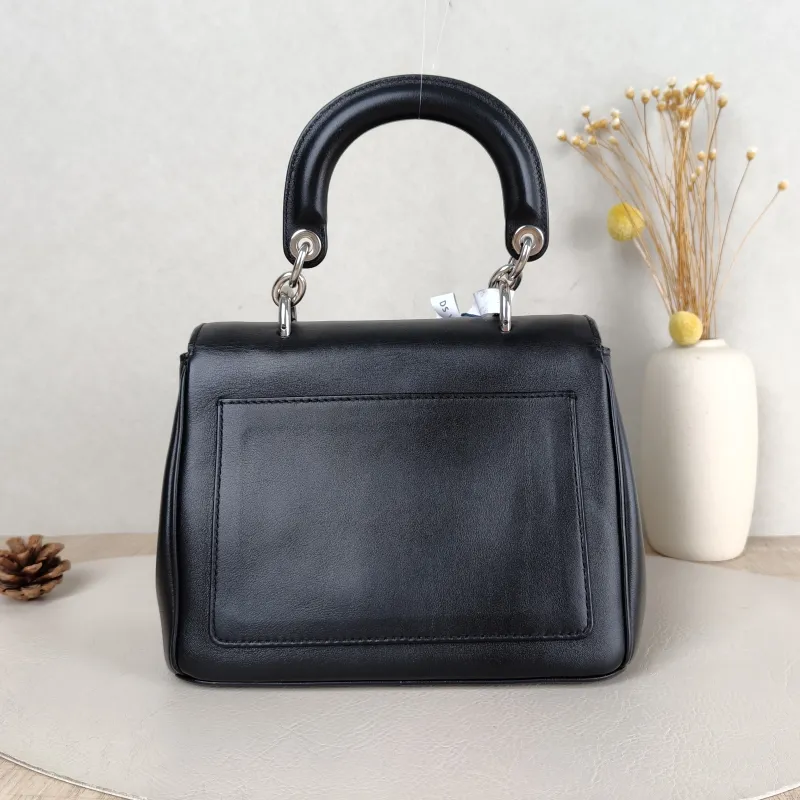 DIOR Top Handle Bag Be Black Calfskin Mini 20 × 11 × 16.5 cm — cover view 3 of 5