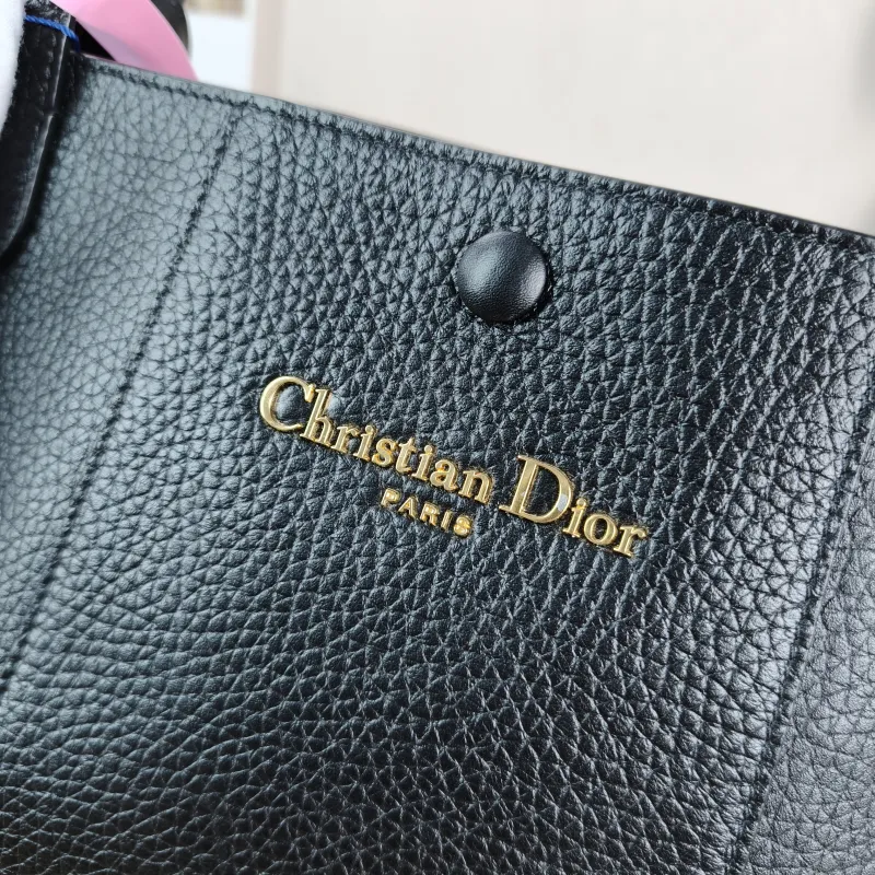 DIOR Top Handle Bag Signature Bucket Bag Black Calfskin Small 21 × 11 × 19 cm — detail view 3 of 10
