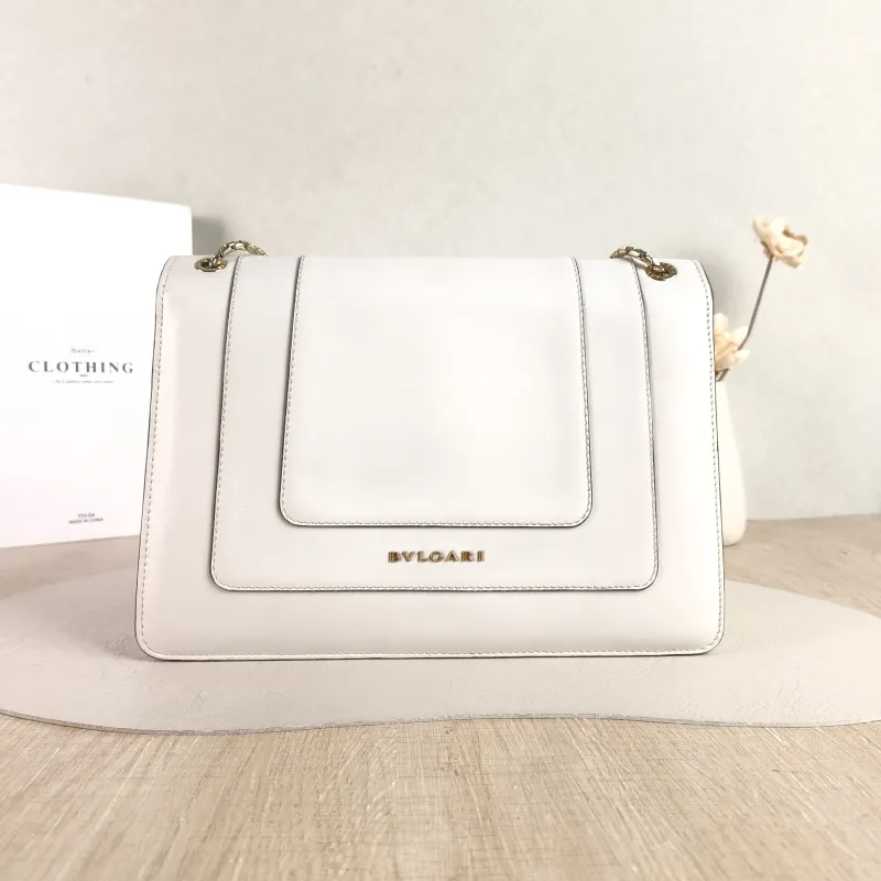 Bvlgari Shoulder Bag Serpenti Forever Collection Crossbody Bag White Calfskin 27.5 × 7.5 × 19 cm — cover view 5 of 5