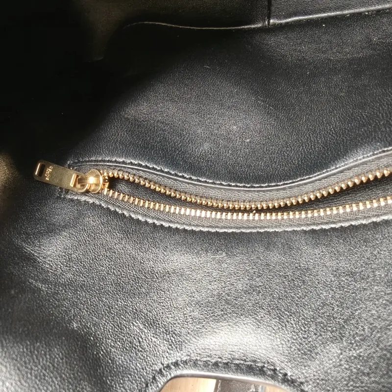 CELINE Shoulder Bag CAMILLE 16 SOFT Shoulder Bag Black Calfskin Small 24.5 × 5 × 21.5 cm — detail view 10 of 14
