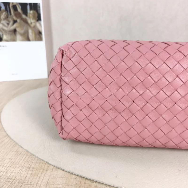 Bottega Veneta Top Handle Bag Woven Top Handle Bag Pink Lambskin One Size 24 × 10 × 20 cm — detail view 1 of 9
