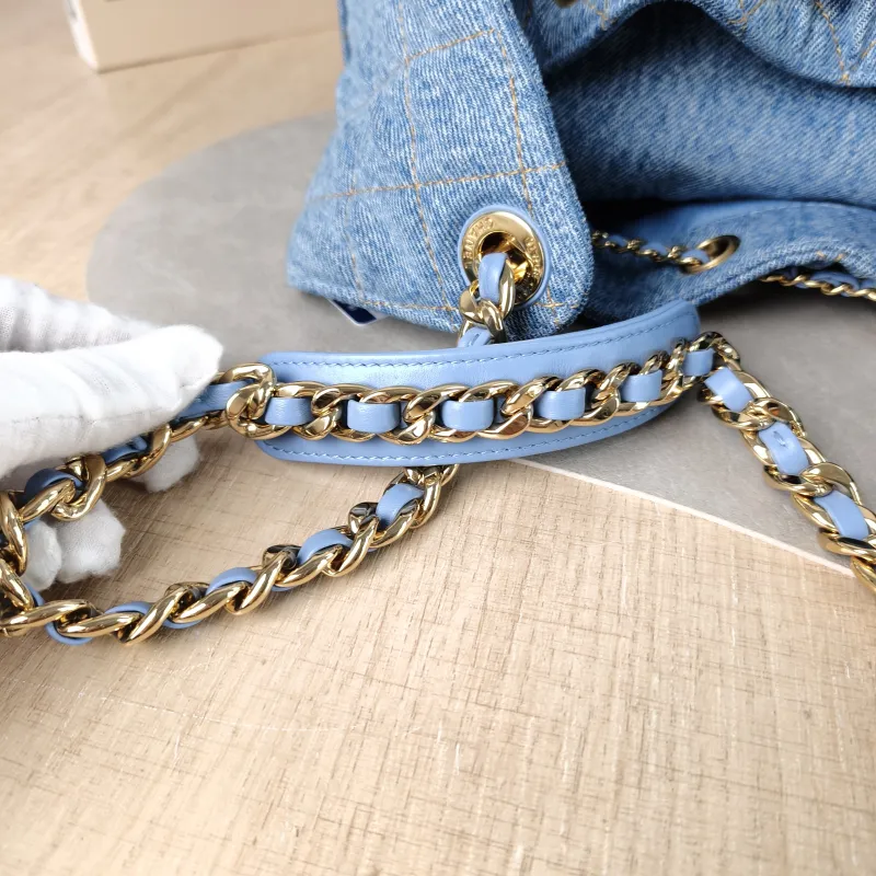 Chanel Shoulder Bag 25Bag Blue Medium 30 × 15 × 40 cm — detail view 5 of 14