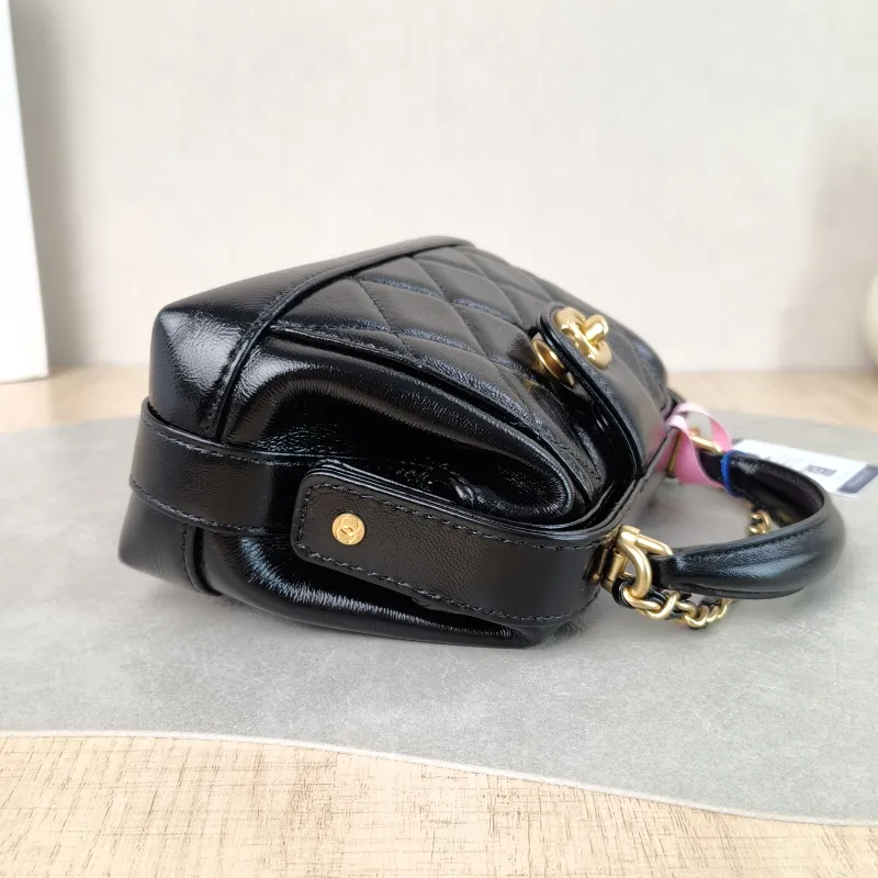 Chanel Crossbody Bag 24a Black Lambskin Mini 18 × 7 × 12 cm — detail view 1 of 12