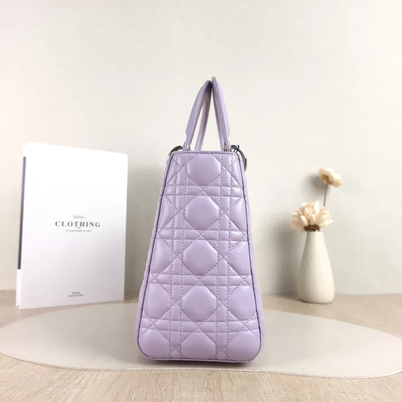 DIOR Top Handle Bag Lady Lady Dior Bag Calfskin Medium 24 × 12 × 21 cm — detail view 6 of 11