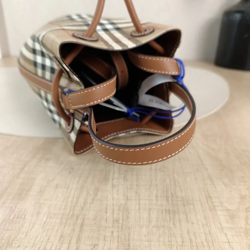 BURBERRY Crossbody Bag Bucket Bag Monogram PVC One Size 17 × 11 × 18 cm — detail view 8 of 11