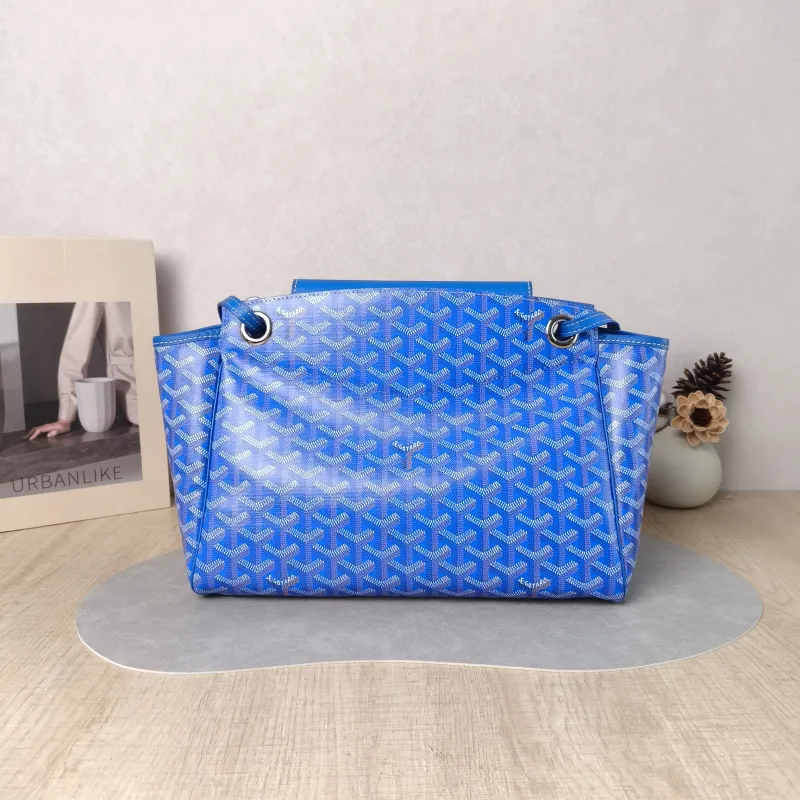 GOYARD Shoulder Bag Rouette Shoulder Bag Blue PVC Small 31 × 14 × 23 cm