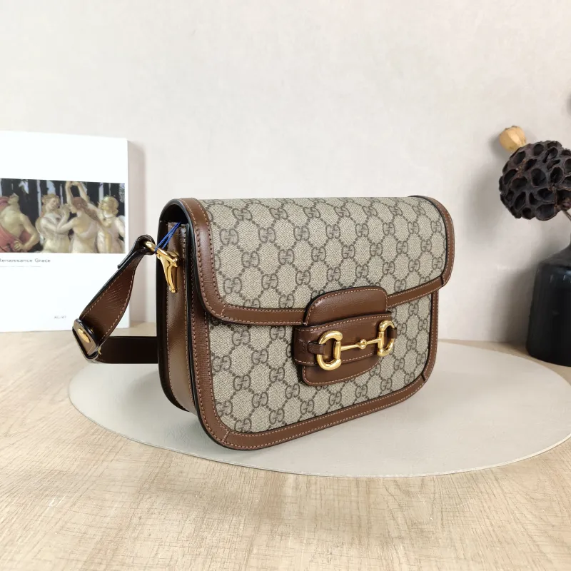 GUCCI Shoulder Bag Horsebit 1955 Horsebit Medium Monogram PVC Medium 25 × 8 × 18 cm — cover view 5 of 5
