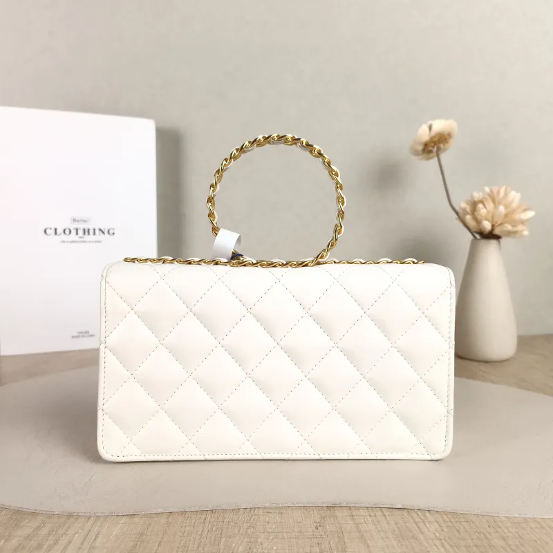 Chanel Top Handle Bag White One Size 21 × 4 × 11.5 cm — cover view 3 of 5