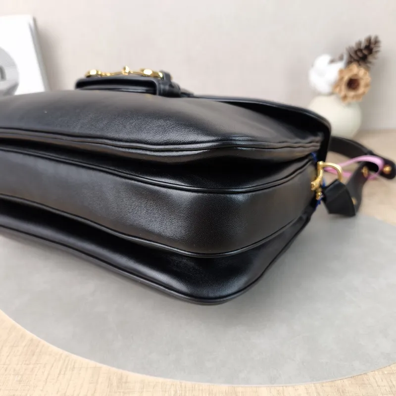 GUCCI Crossbody Bag Horsebit 1955 Horsebit Edition Medium Black Lambskin Medium 30 × 11 × 20.5 cm — detail view 8 of 14