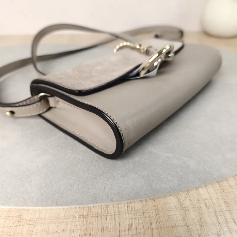 Chloé Shoulder Bagfaye Crossbody Bag Grey Calfskinmini18 × 3.5 × 10.5 cm — detail view 9 of 12