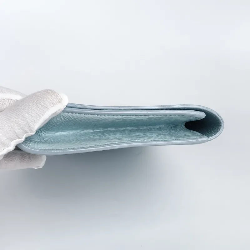 SAINT LAURENT Clutch Clutch Blue Patent Leather One Size28 × 4 × 16 cm — cover view 3 of 10