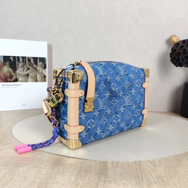Louis Vuitton Shoulder Bag Side Trunk Box Blue Medium 23.5 × 8.5 × 16 cm — cover view 4 of 5