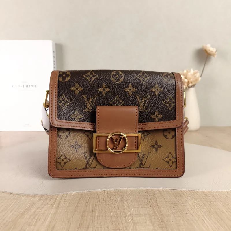 Louis Vuitton Crossbody Bag Dauphine Monogram PVC Mini 20 × 9 × 15 cm