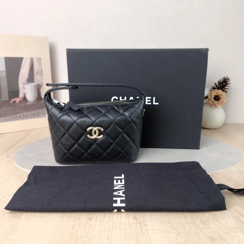 Chanel Crossbody Bag Crossbody Bag Black Grained Calfskin One Size 16 × 6.5 × 12.5 cm — cover view 5 of 6