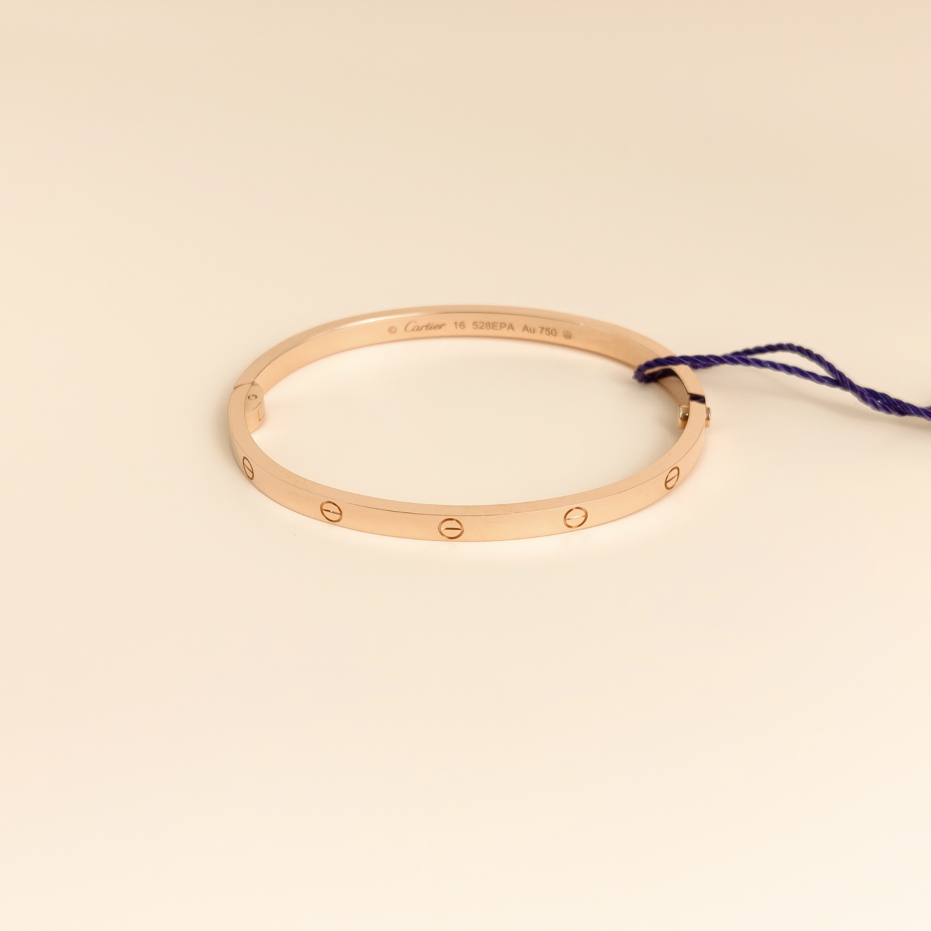 CARTIER Bangle Love Rose Gold 18KR ose Gold Small Edition 3.6 16