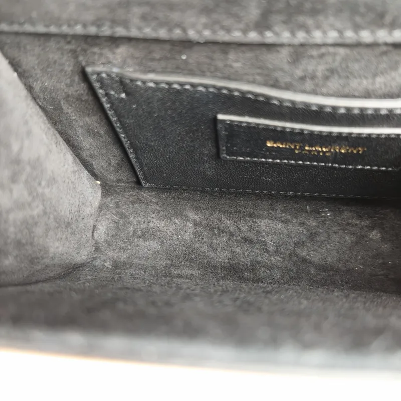 SAINT LAURENT Crossbody Bag KATE Edition Black with Gold-Tone Hardware Patent Leather Mini 17 × 5 × 11.5 cm — detail view 6 of 8