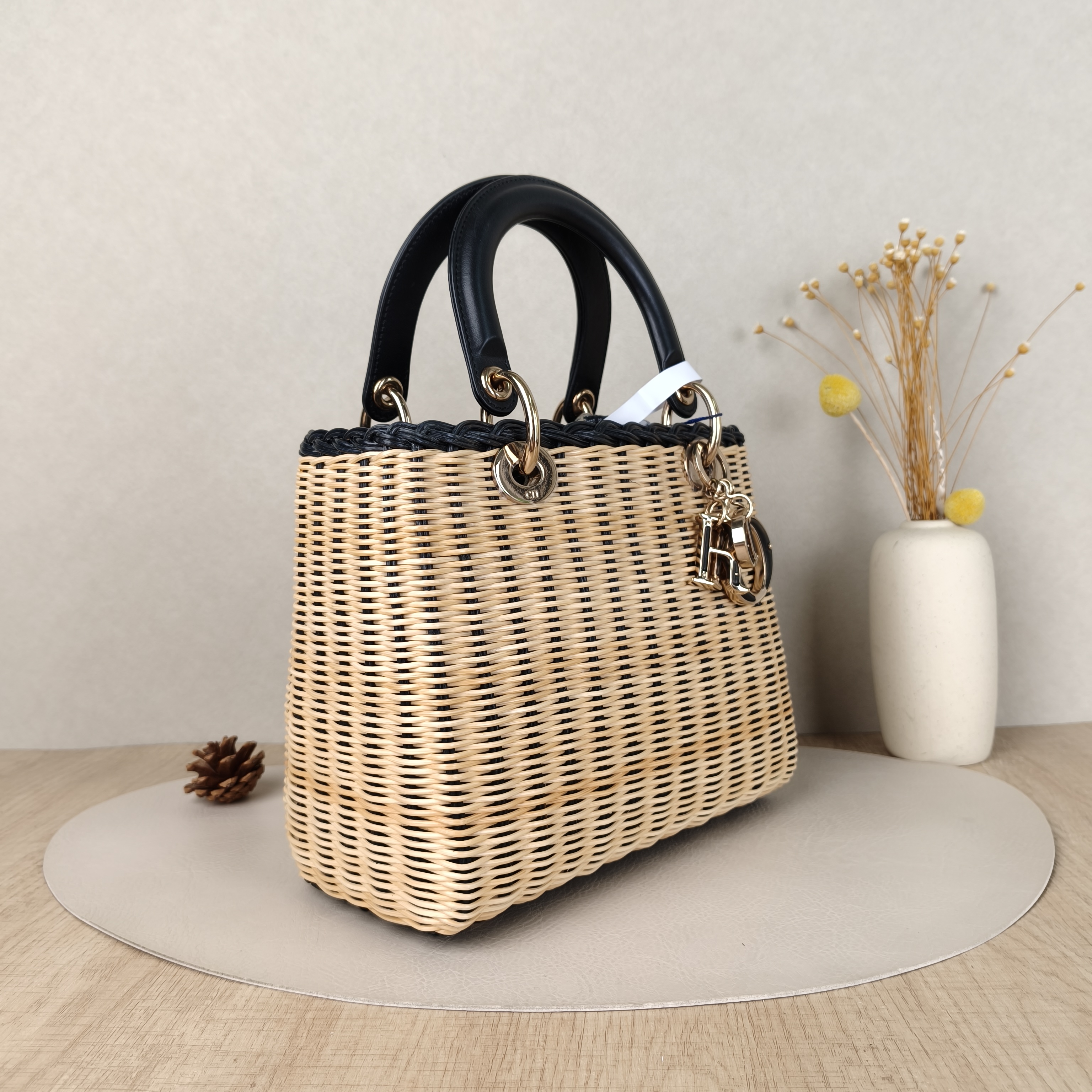 DIOR Top Handle Bag Lady Lady Dior Bag Woven Medium24 × 12 × 21 cm — cover view 3 of 6