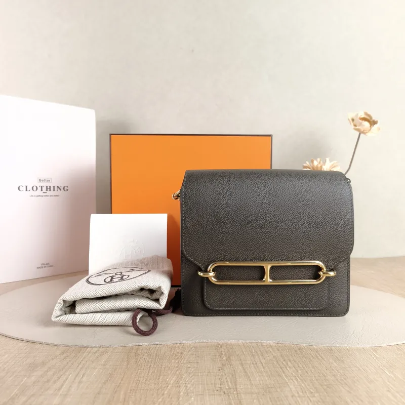 Hermès Crossbody Bag Roulis 19 C6 Green Evercolor Calfskin Mini 18 × 6 × 15 cm Y — cover view 4 of 6
