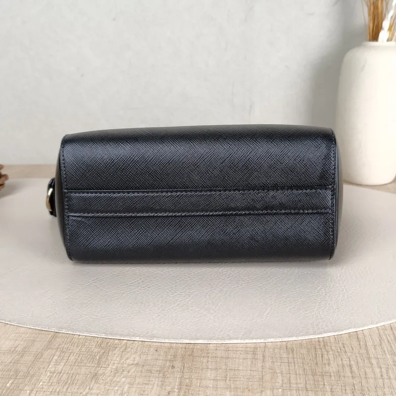 PRADA Top Handle Bag Tote Bag Black Calfskin Mini 18 × 9 × 15 cm — cover view 3 of 5
