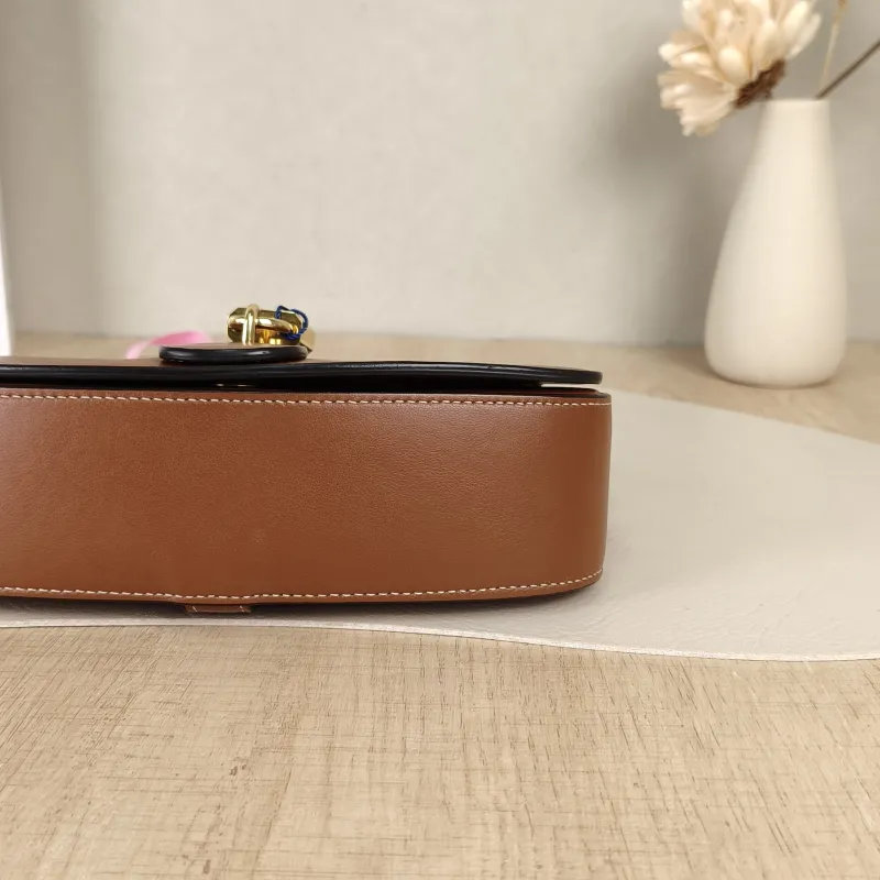 CELINE Crossbody Bag TABOU Brown Calfskinmini18 × 5 × 8 cm — detail view 9 of 12