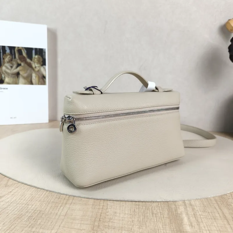 Loro Piana Crossbody Bag Extra Pocket L19 Grey Calfskin One Size 19 × 7 × 11.5 cm — cover view 3 of 5