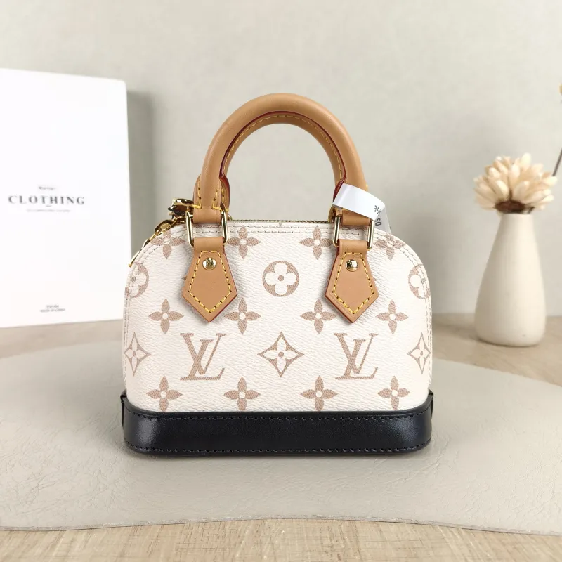 Louis Vuitton Crossbody Bag Alma Nano · Black PVC nano 18 × 8 × 12 cm