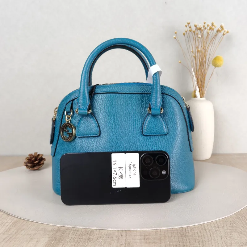 GUCCI Crossbody Bag Crossbody Bag Blue Calfskin One Size24 × 12 × 18 cm — cover view 3 of 5