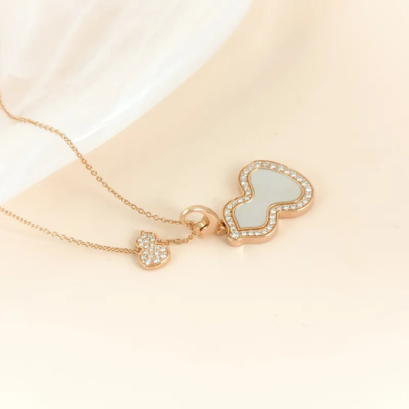 Qeelin Necklace Wulu Collection Necklace White Mother-of-Pearl Diamond18KR ose Gold One Size 40cm — cover view 7 of 8