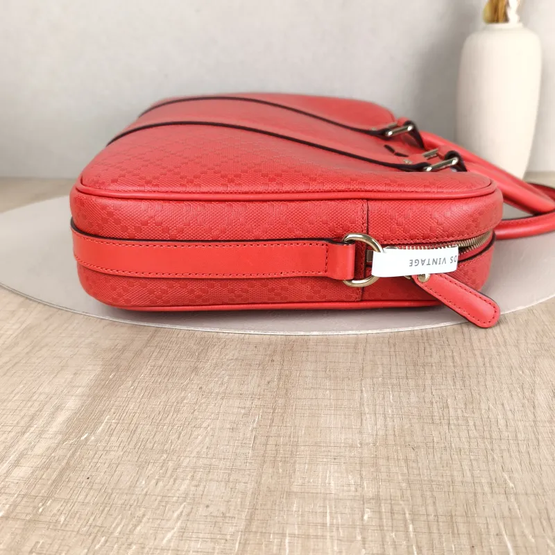 GUCCI Crossbody Bag Red Calfskin 34 × 7 × 24 cm — detail view 8 of 11