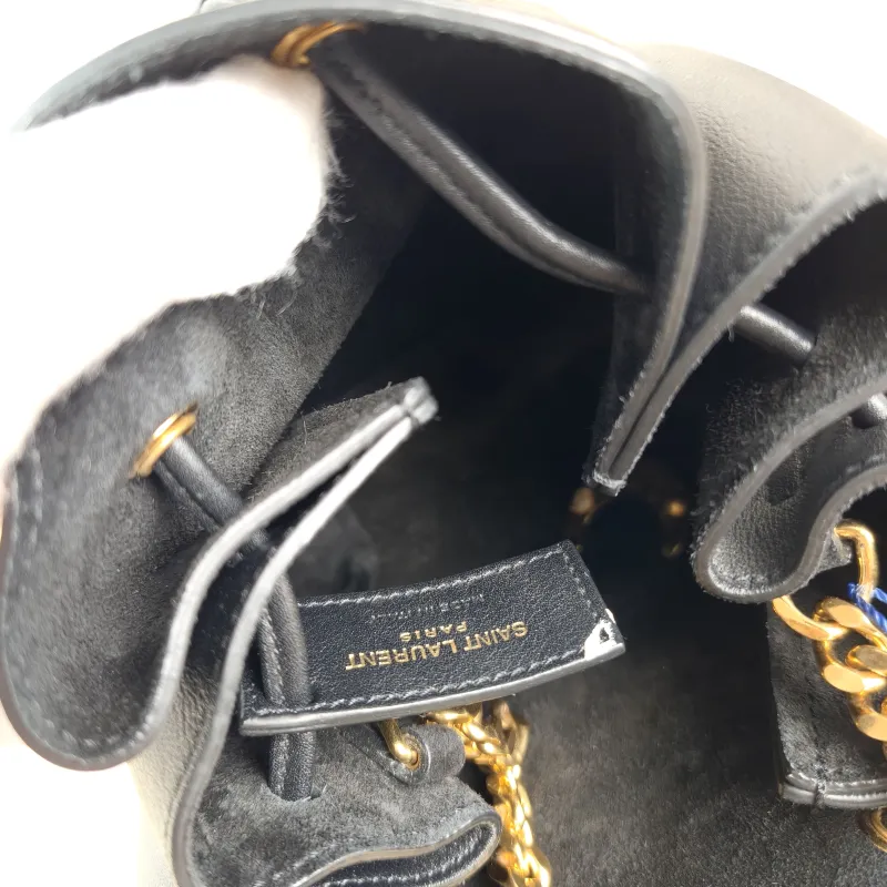 SAINT LAURENT Shoulder Bag Bucket Bag Black Calfskin One Size9 × 8 × 15 cm — detail view 2 of 10