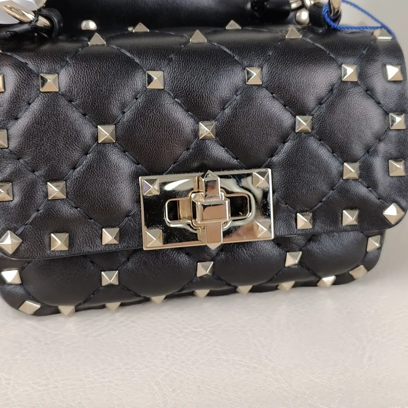 Valentino Shoulder Bag Rockstud Spike Shoulder Bag Black Lambskinmini14 × 6 × 10 cm — detail view 2 of 15