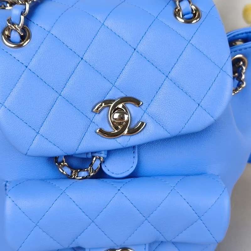 Chanel Backpack Duma Blue Calfskin Small18 × 12 × 18.5 cm — detail view 2 of 15