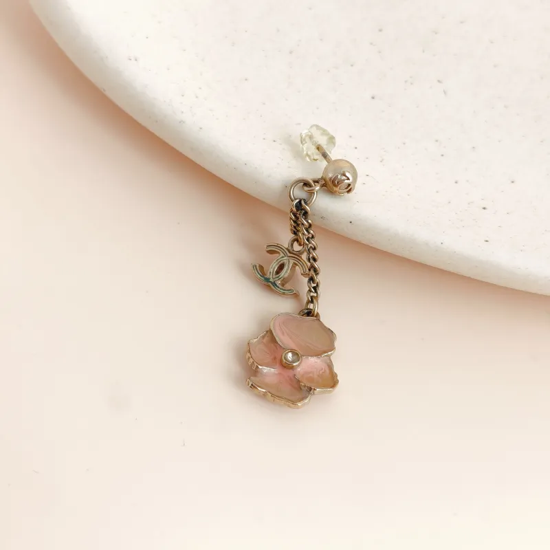 Chanel Earrings Pink Earrings Gold One Size — cover view 5 of 5