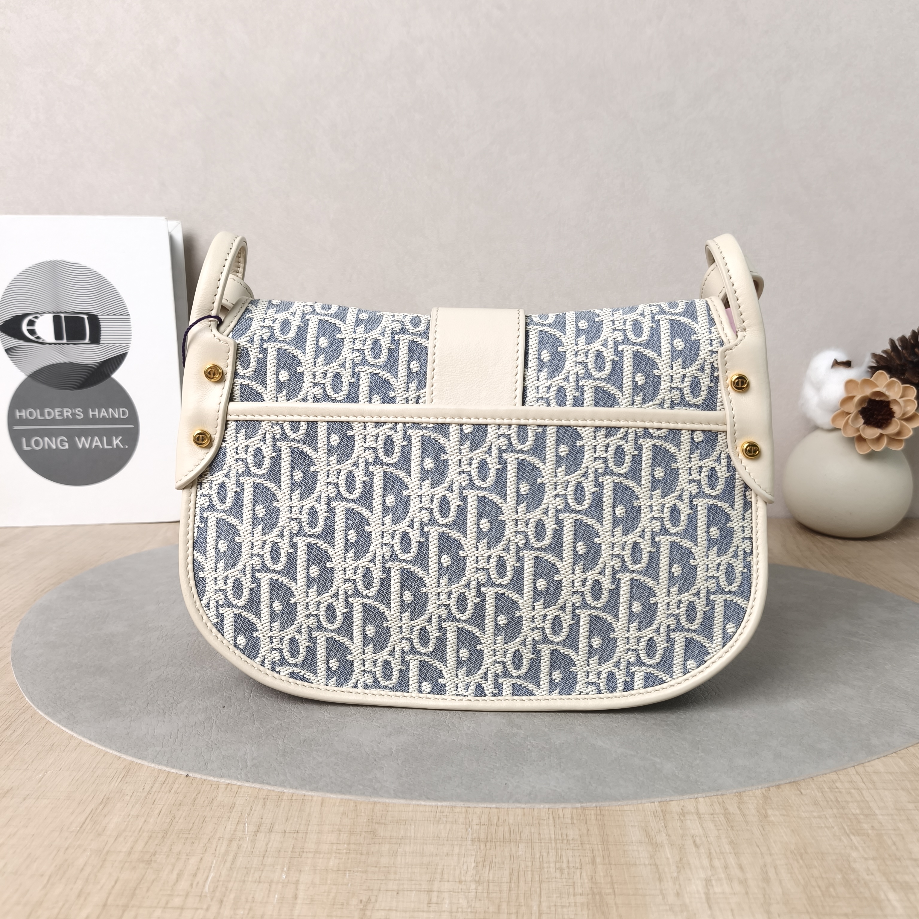 DIOR Crossbody Bag30Montaigne Blue Beige Canvas Medium24 × 9 × 17 cm — cover view 2 of 5
